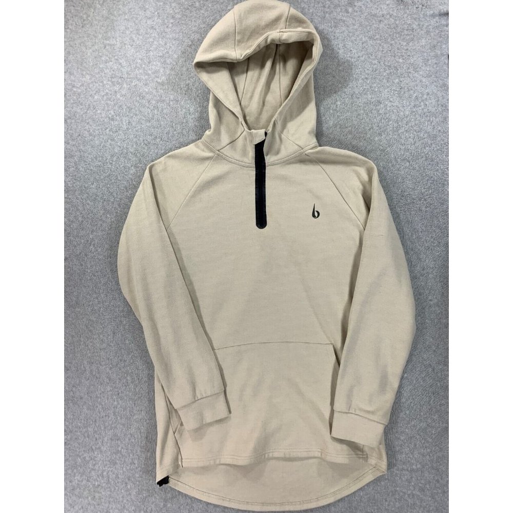 Biink Athleisure Athletic Fit Hoodie‎ Sweatshirt (Men's XL) Ivory